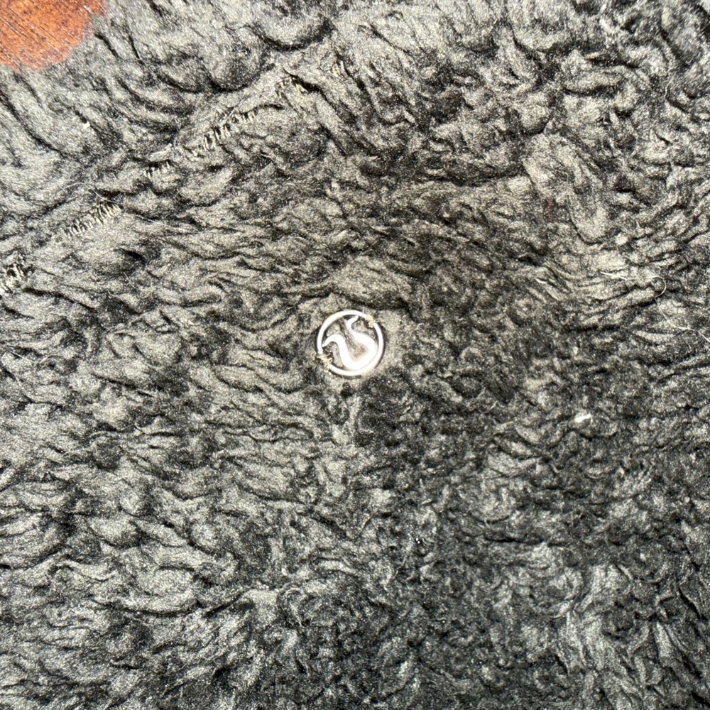 Lululemon Athletica‎ Warm Restore Sherpa Pullover Army Green Grey Cowl Sweater - Picture 5 of 5
